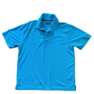 Ben Hogan Performance Polo Golf Shirt Men Blue Size L